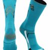 Ncaa Socks * | Outlet Tck All Schools Coastal Carolina Chanticleers Socks Coastal Carolina University Chanticleers Champion Crew Socks Teal/Black