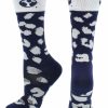 Ncaa Socks * | Best Sale Tck Byu Cougars Socks Womens Savage Crew Socks Blue/White