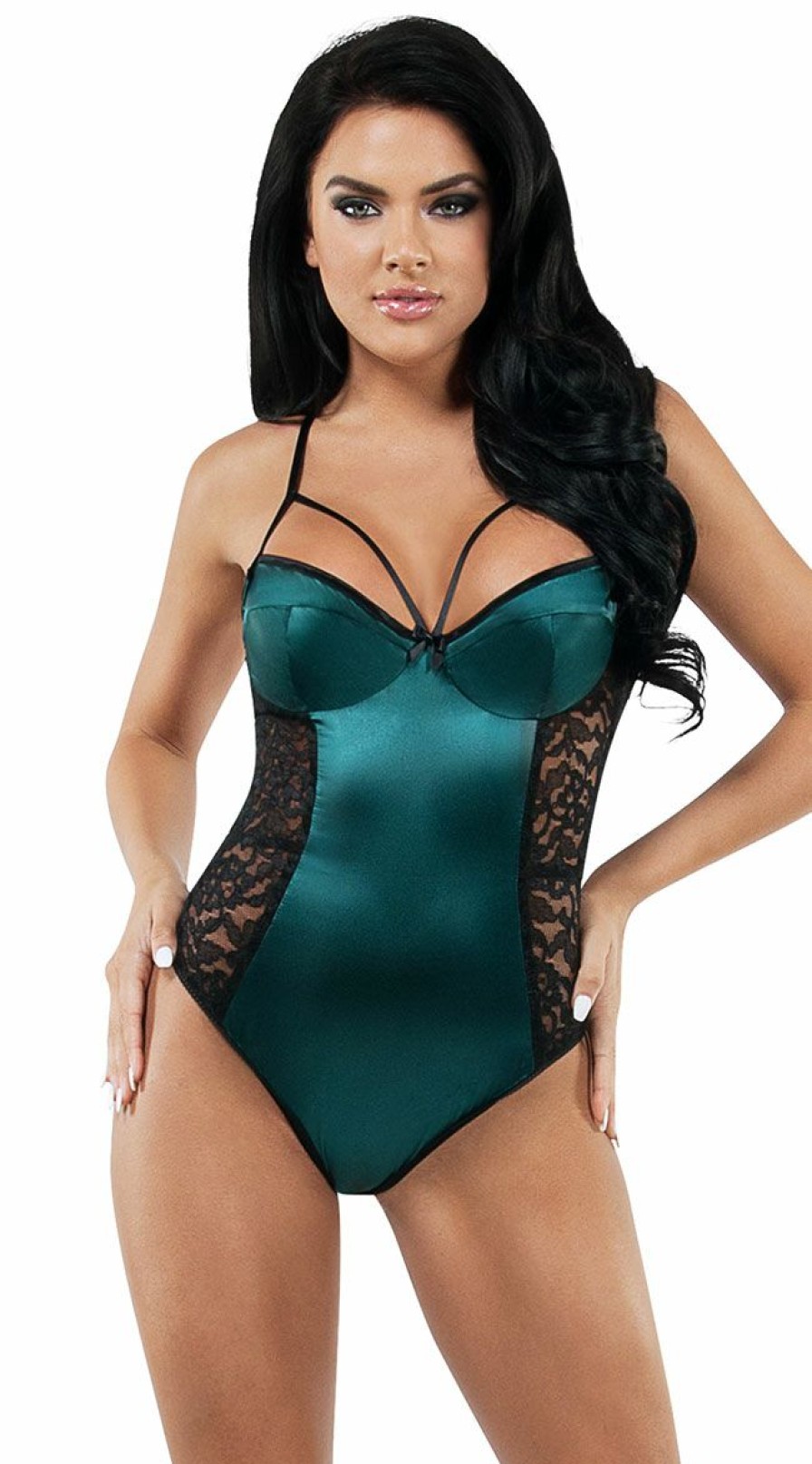 Lingerie * | Starline Allure Satin Teddy