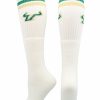 Ncaa Socks * | Flash Sale Tck University Of South Florida Bulls Socks Throwback Tube White/Green/Gold