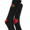 Ncaa Socks * | Deals Tck Louisville Cardinals Dress Socks Dean'S List Crew Length Socks Black/Red