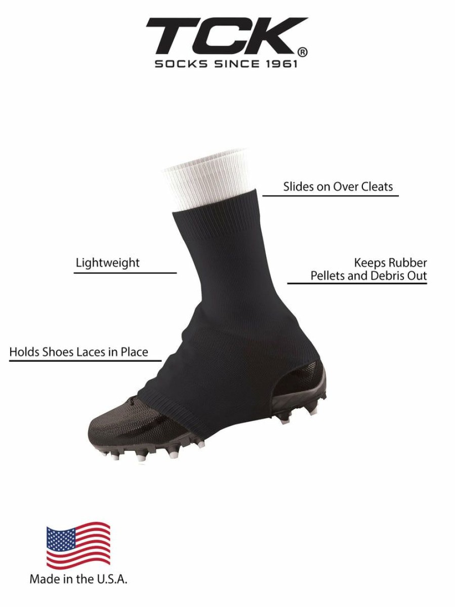 By Sport * | New Tck Football Cleat Covers Spats Laces Cover Also For Lacrosse Soccer Baseball, Youth And Adult Sizes Soccer Socks