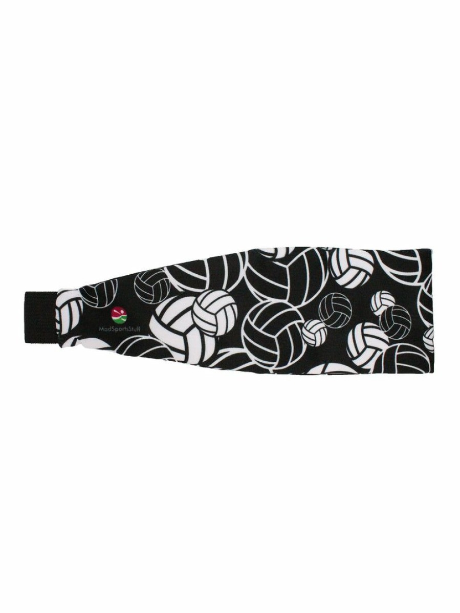 Accessories * | New Madsportsstuff Headbands Crazy Volleyball Headband With Volleyball Logos