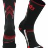 Ncaa Socks * | Hot Sale Tck Utah Utes Socks University Of Utah Utes Champion Crew Socks All Schools Black/Red