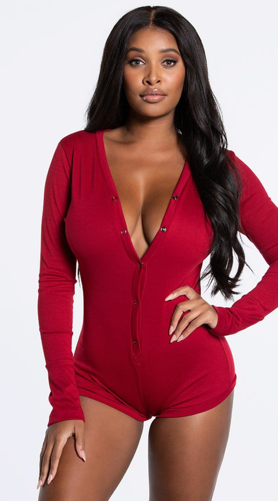 Lingerie * | Roma Cozy And Comfy Sweater Romper