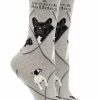 Ncaa Socks * | Deals Whd French Bulldog Socks For Women Gift For Dog Lovers Crazy Socks Crew Gray