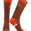 Ncaa Socks * | Coupon Tck Miami Hurricanes Socks Victory Parade Crew Length Orange/Green