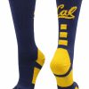 Ncaa Socks * | Brand New Tck Sports Cal Berkeley Bears Socks Baseline Crew All Schools Navy/Gold