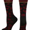 Ncaa Socks * | Cheapest Tck All Schools Elon Phoenix Socks Womens Savage Crew Socks Maroon/Black